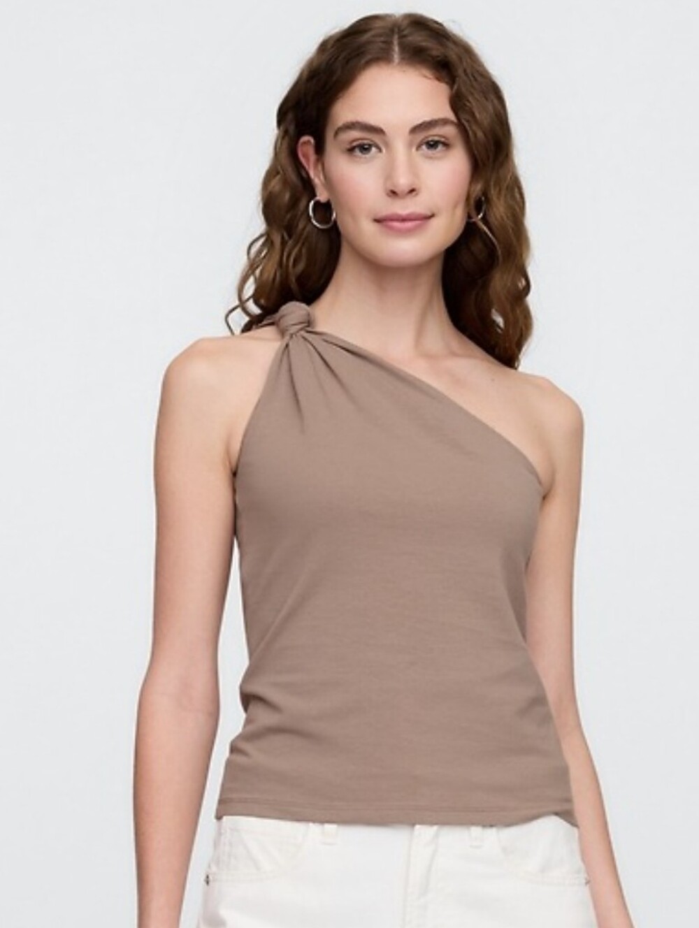 Gap One-Shoulder Stretch-Jersey Tank Top M